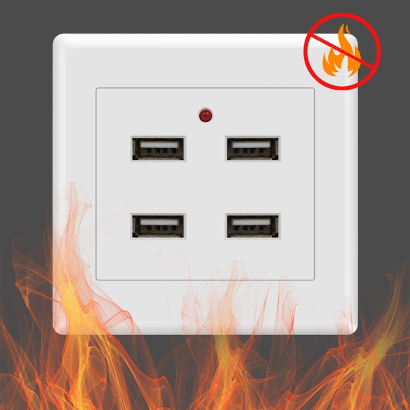 Электрическая розетка с 2/4 портами USB настенное зарядное устройство адаптер
