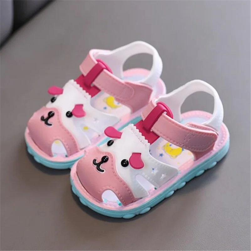 

Kruleepo Cute Cartoon Animal Sandals Shoes for Children Kids Girl Boy Summer Outdoor Bathroom Antislip Slipper Shoes