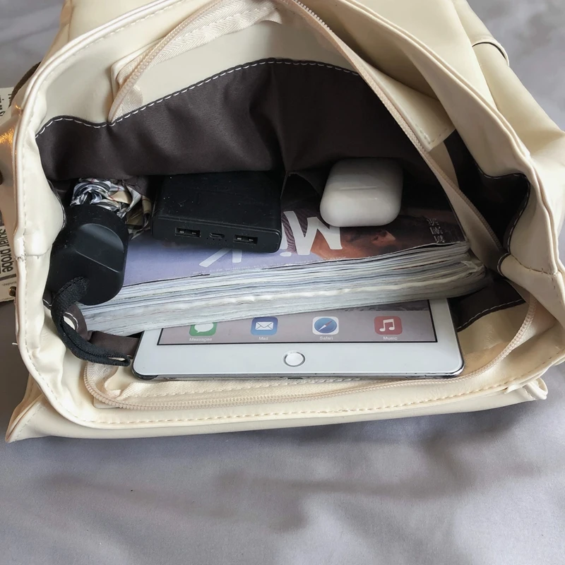 

Vintage Pu Leather Women Leisure Backpack Simple Preppy Style Backpack Women Famous College Backpack Ladies Travel Backpack