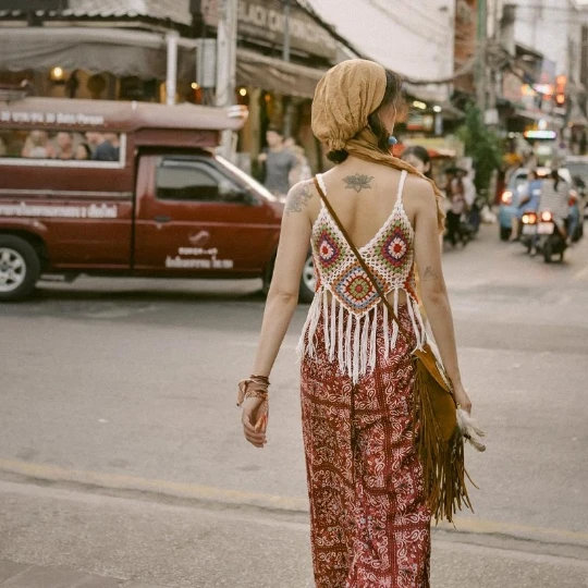 Кроп-Топ женский винтажный вязаный крючком топ с радужными цветами пикантная