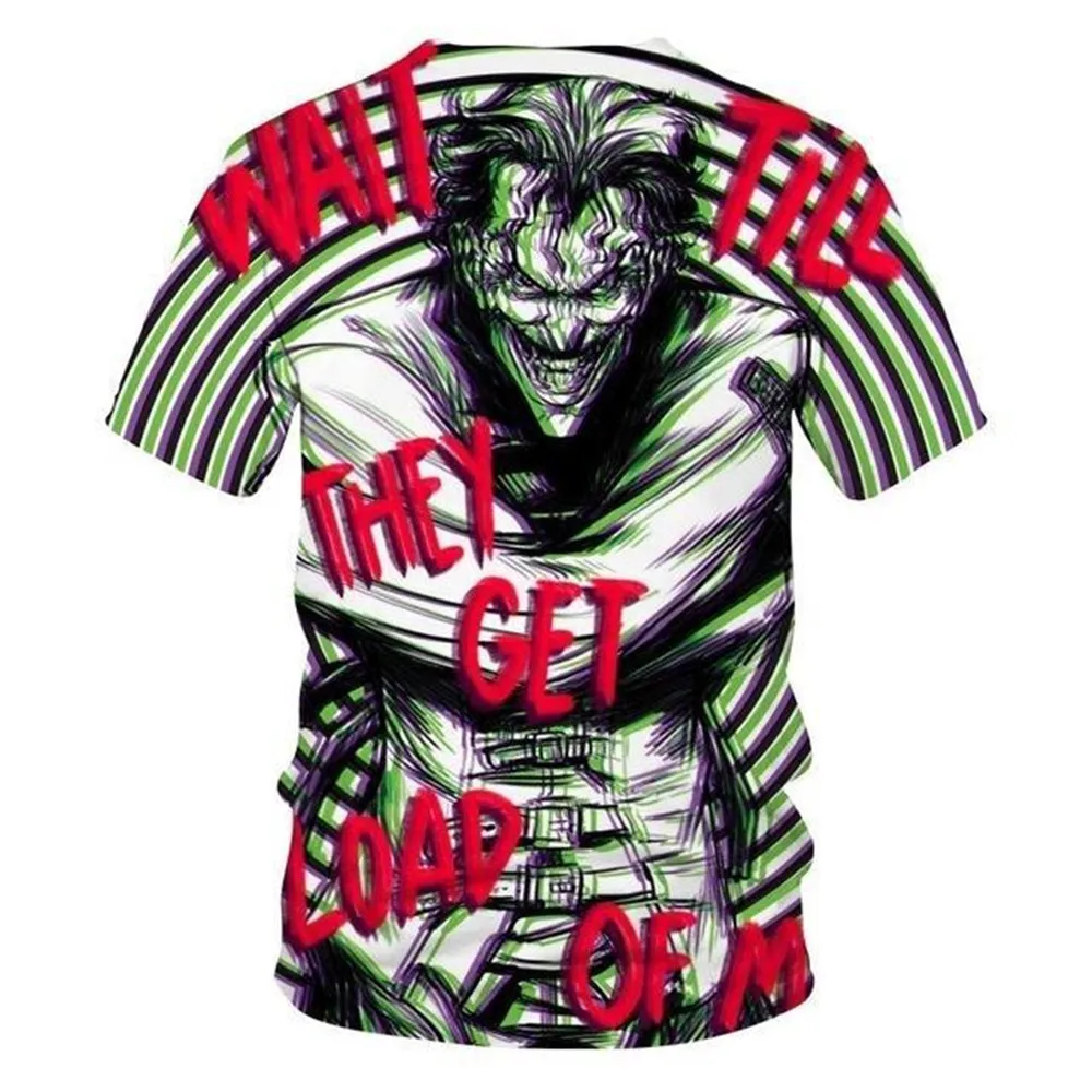 

Novo palhao summer chama 3d printed short-sleeved T-shirt men's T-shirt lathe pescoo women's T-shirt e men3d hara2021 new