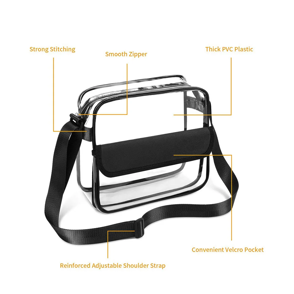 

Women bags Transparent travel single shoulder slung travel shopping bag gym beach bag storage bag sac a main new hot sale