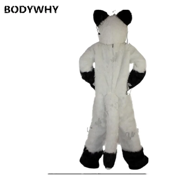 Костюм-талисман с длинным мехом Хаски для взрослых | Тематическая одежда и