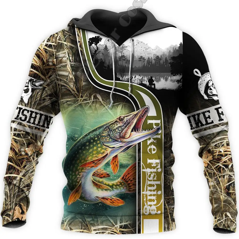 

PLstar Cosmos Newest Animal Tattoo Camo Fisher Bass Fishing Harajuku Casual Pullover 3DPrint Zip/Hoodies/Sweatshirts/Jacket S-13