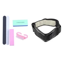 5pcs nail polishing tofu block article manicure kit with adjustable waist tourmaline self back waist support belt