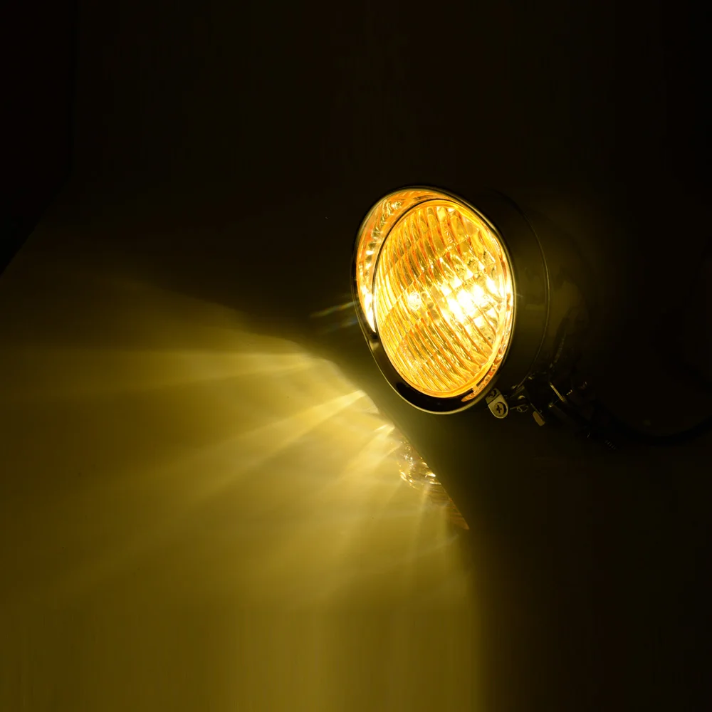 Галогенный мотоциклетный прожектор 4 75 дюйма с нижним креплением хромированный