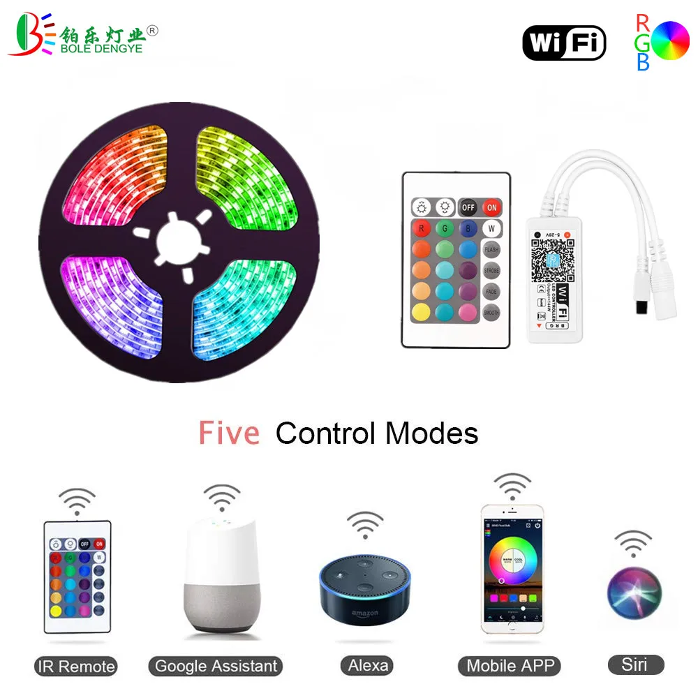 5050 WiFi Светодиодная лента Синхронизация с музыкальным ритмом 12 В не