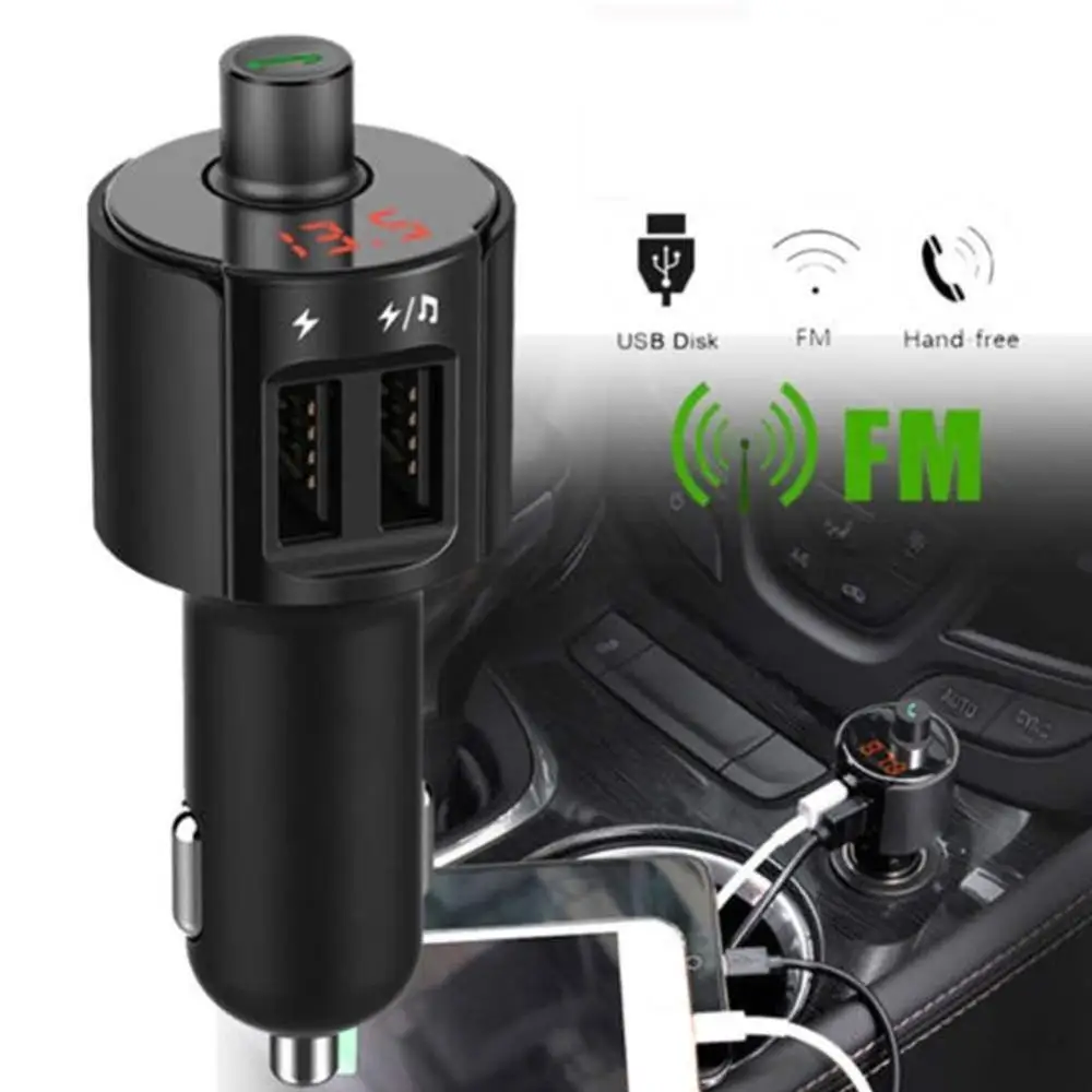Беспроводной Bluetooth FM трансмиттер модулятор Автомобильный радиоадаптер MP3 плеер 3