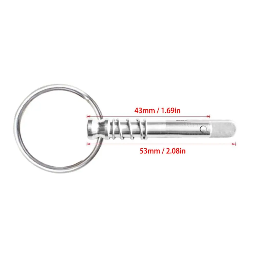 

Boat Bimini Top Quick Release Pin 1/4" with Pull Ring 316 Marine Stainless Steel