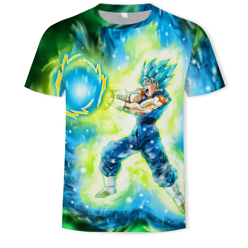 

2021 summer new 3DT shirt anime cartoon character hip hop theme game digital printing pattern boy girl O-neck colorful T-shirt