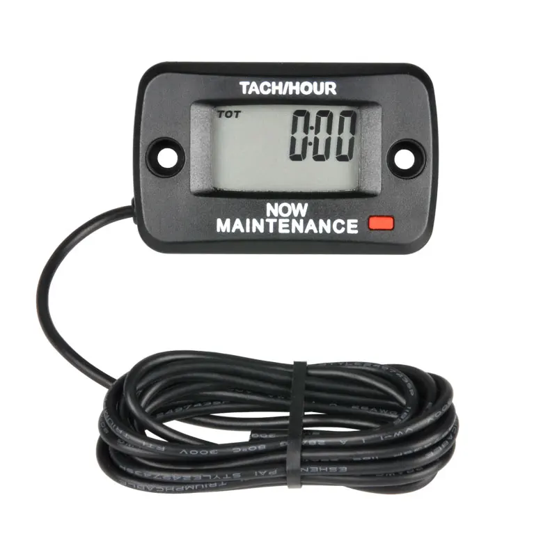

Digital Hour Meter Self Powered Inductive Tachometer 5 Groups Maintenance Reminder Conversion Machine Oil for Generator Lawn Mow