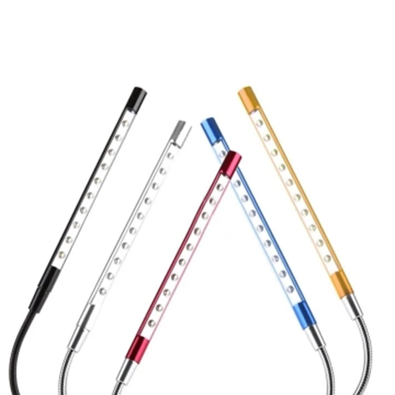 

10 светодиодных USB-клавиатуры, ночная Гибкая лампа для чтения ноутбука