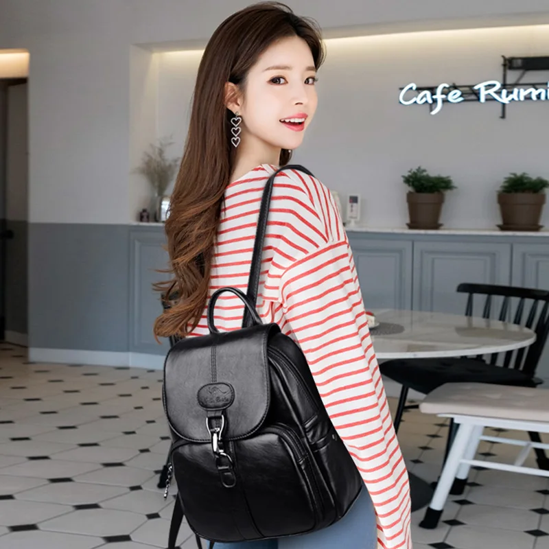 Женский рюкзак для путешествий школьная сумка 2019 женский с откидной крышкой