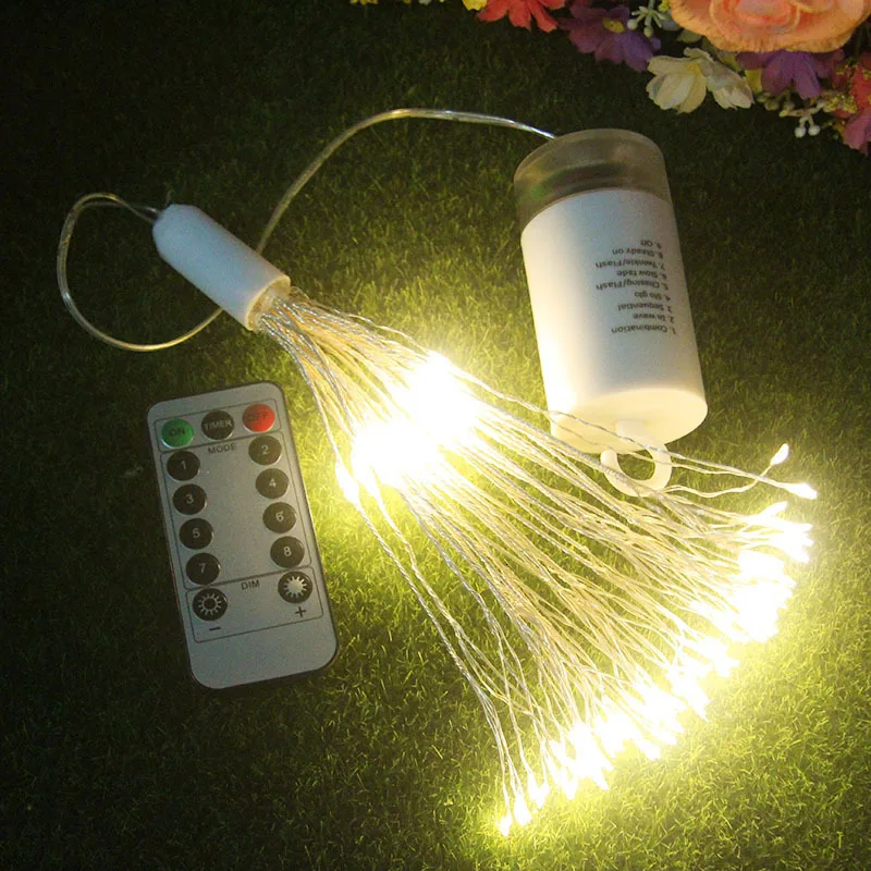 Уличная Рождественская Светодиодная лампа с батареей Одуванчик фейерверк