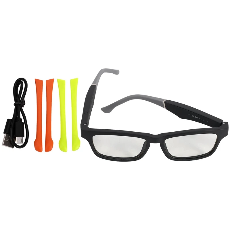 구매 스마트 안경 무선 블루투스 핸즈프리 통화 음악 오디오 오픈 귀 안티 블루 라이트 렌즈 지능형 선글라스