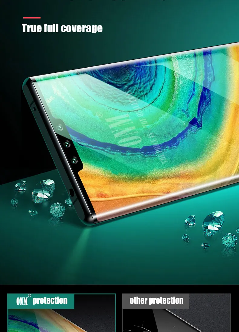 9D закаленное стекло для huawei mate 30/30 Pro Полное покрытие изогнутая Защитная пленка для экрана mate 30 Pro 5G Global защитное стекло