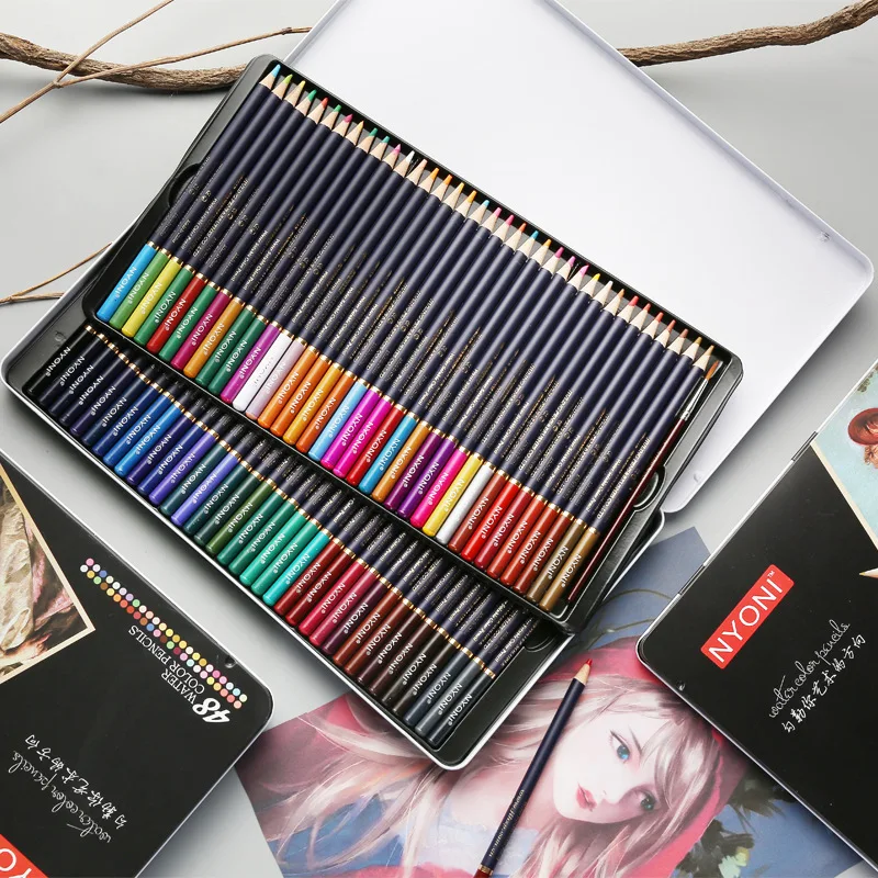 

Drawing Sketch Pencil Set 12/18/24/36/48/72/100/120Color Professional Crayons Oil Colored Pencils For Child School Art Supplies