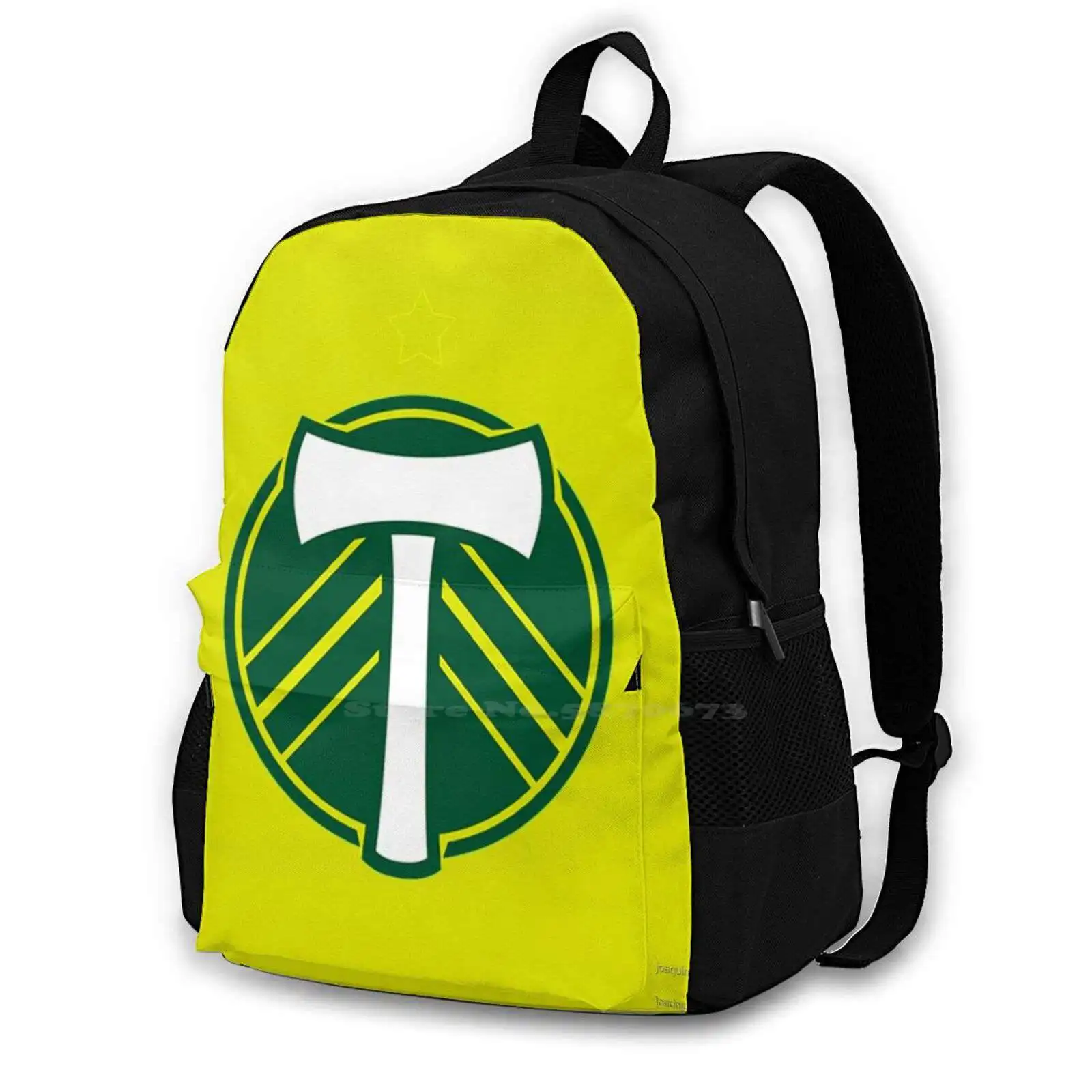 

Portland Timbers Badge (Yellow) Fashion Travel Laptop School Backpack Bag Portland Timbers Mls Major Soccer Football Uses