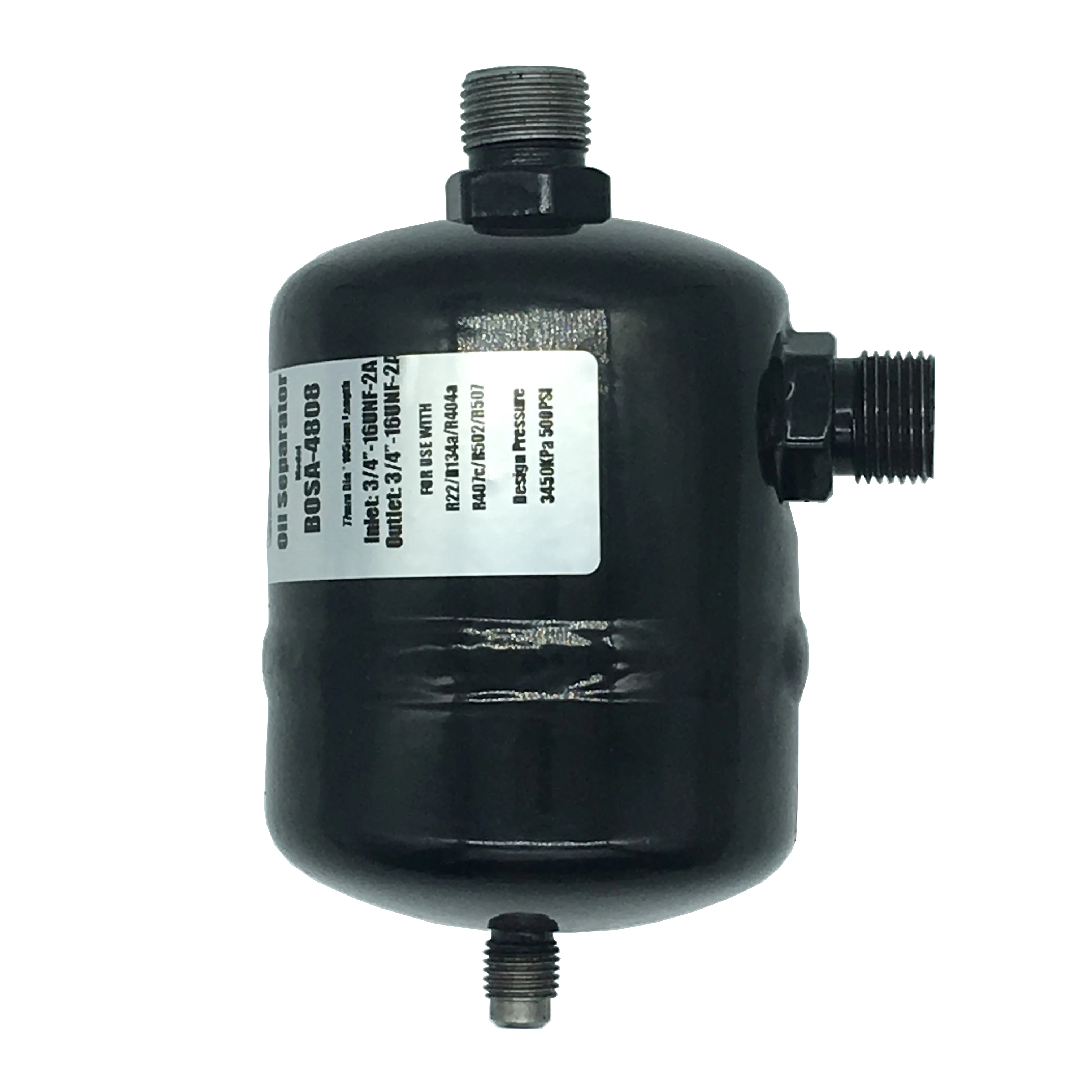 

Automobile Oil separator is special design for transport refrigeration to protect swash/wobble compressor to make oil return