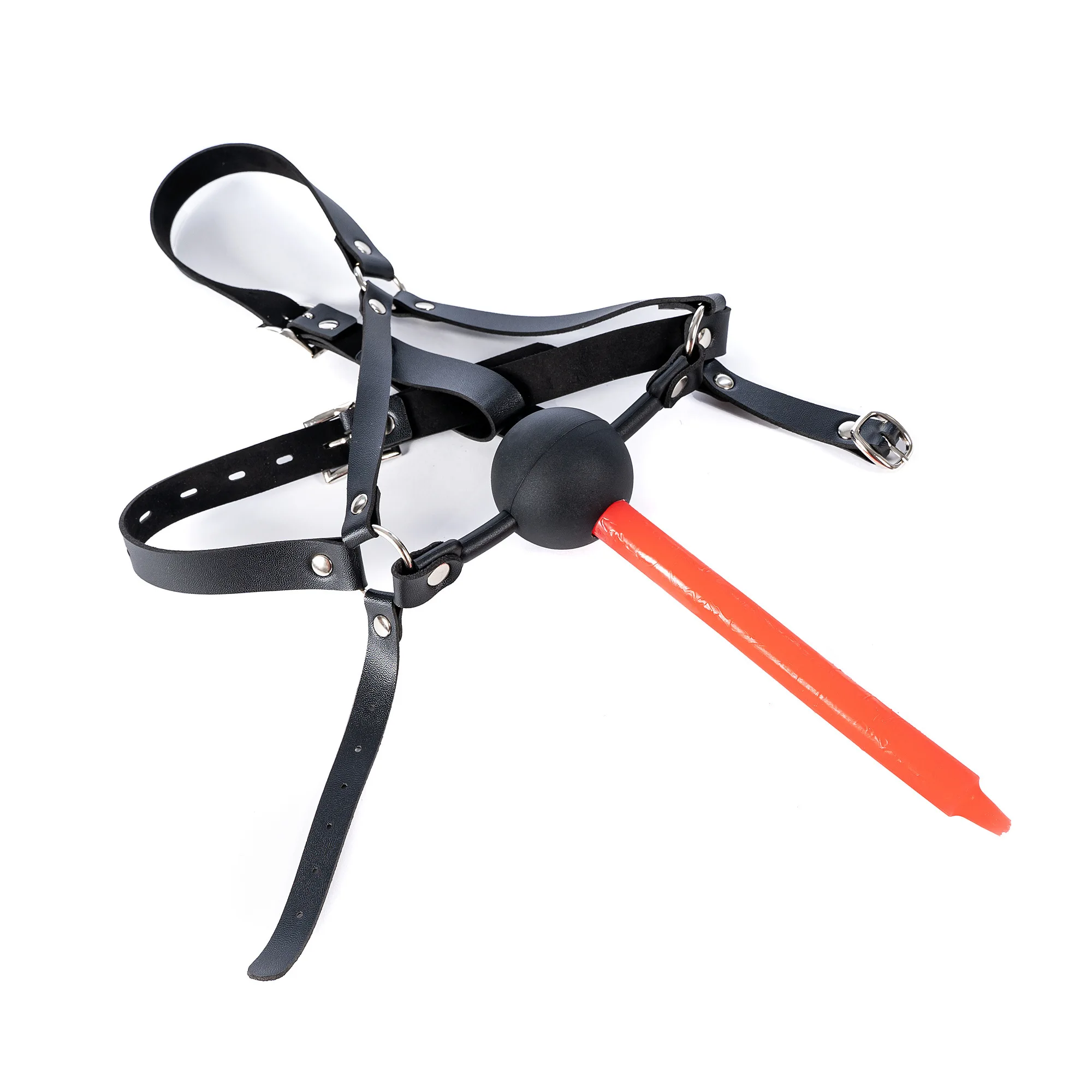 Фетиш фетиш светящийся капюшон и силиконовый кляп для рта с отверстием БДСМ