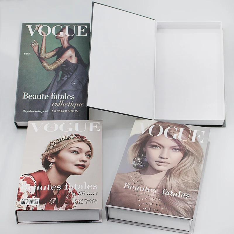 

Fashion Decoration Fake Book Luxury Simple and Beautiful Book Box Storage Home Decoration Pendulum Props Accept Customization