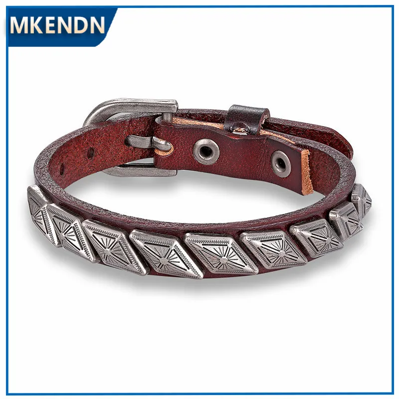 Кожаный браслет MKENDN из натуральной кожи женские кожаные браслеты|Браслеты с