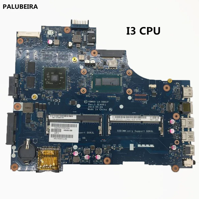 Материнская плата для ноутбука DELL Inspiron 5537 3537 VBW00 LA-9981P REV: 1 0 (A00) I3 | Компьютеры и офис