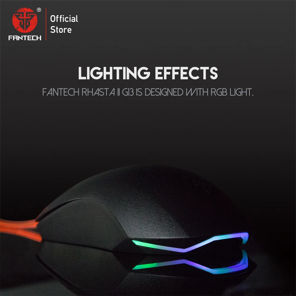 Fantech G13 Проводная игровая мышь Регулируемая 2400 dpi универсальная эргономичная мышь для мыши геймера светодиодный свет оптическая мышь USB Mause