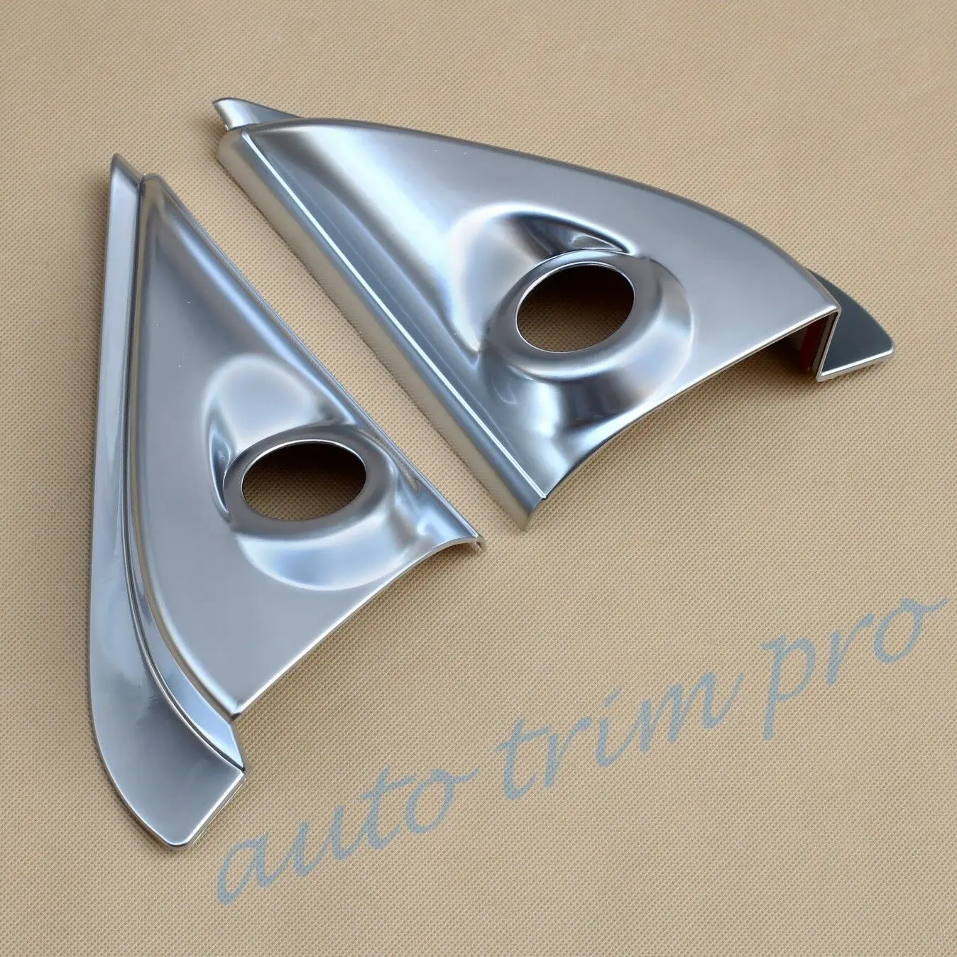 Хром Передняя столб двери Динамик Крышка отделки пригодный для Mitsubishi Outlander