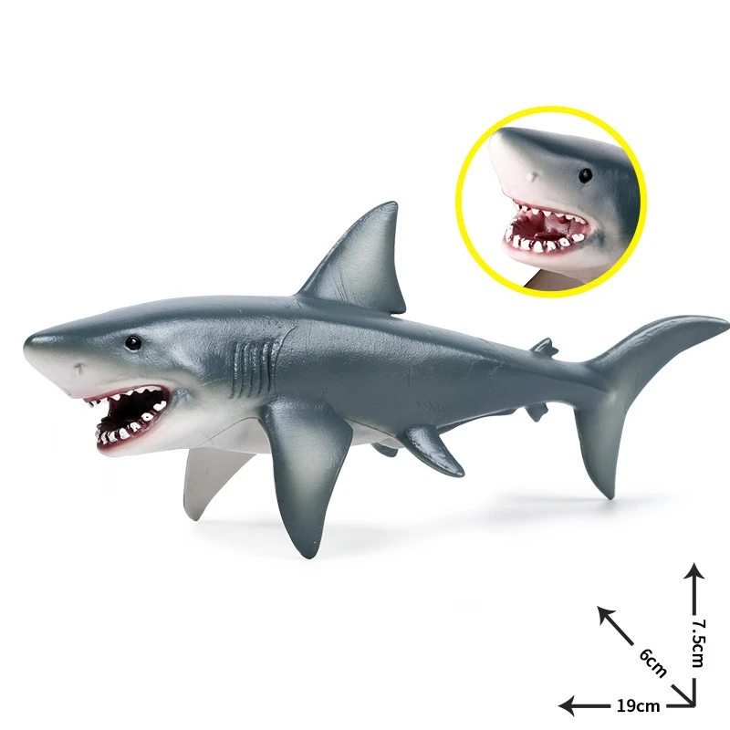 Искусственные животные большая белая акула модель животных модели