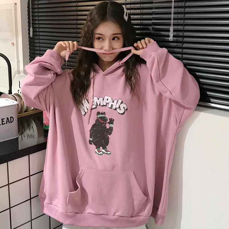 

Супер популярный свитер CEC для женщин 2019 в Корейском стиле Ins свободный стиль BF простое стиль вайтгор на раннюю осень тонкая куртка с капюшон...