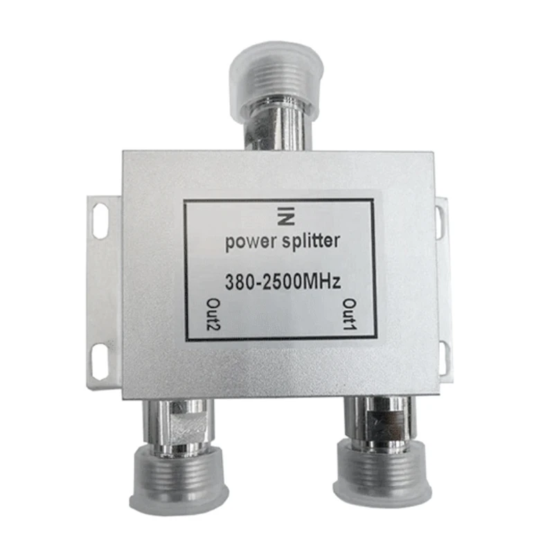 

RF Radio Frequency Power Splitter Combiner 1 to 2 Way 380-2500MHz Signal Booster Divider Adapter N Connector Type 50 Ohm Fast