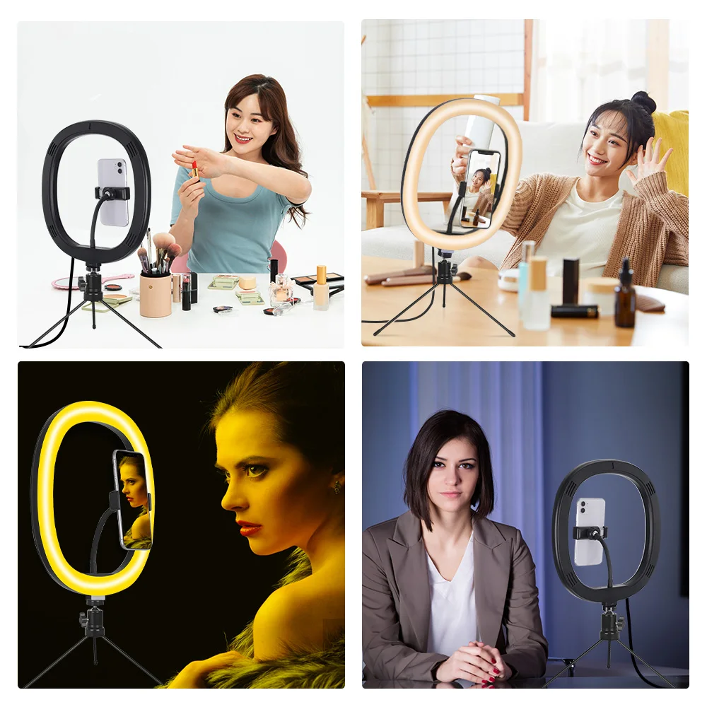 

12-inch Colorful RGB Marquee Live Broadcast Light with Desktop Tripod