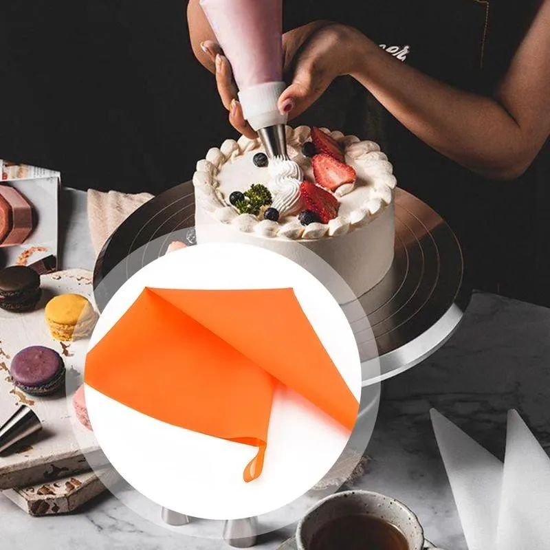 

Reusable Silicone Pastry Bag Kitchen Piping Bags Cake Cupcake Bags Kitchen Tools Decorating Bakeware DIY Cakes Supplies Pas U6F4