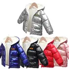 Детское зимнее пальто на молнии, с капюшоном, на молнии