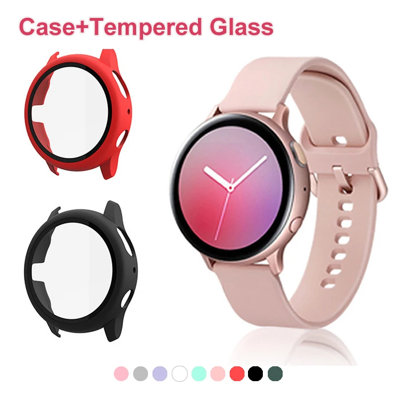 360 полная защита экрана бампер Рамка PC матовый жесткий чехол для Samsung galaxy watch active 2