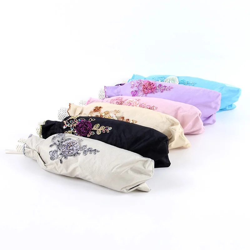 

Lace Embroidery Two Folding Sun Umbrella Rain Women Luxury Ladies Clear Beach Umbrella Uv Parasols Double Layer Gift Ideas UPF50