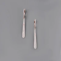 cmajor latest s925 sterling silver imported 7a cubic zircon korean fashion simple temperament delicate dangle earrings for women