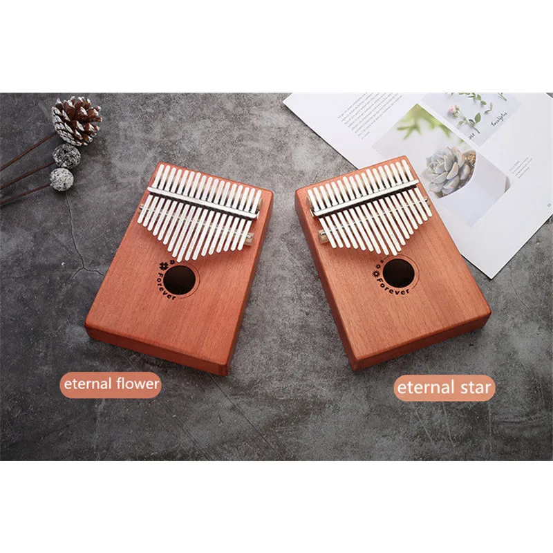 C001 17 клавиш калимба дерево красное тело большой палец Пианино музыкальный