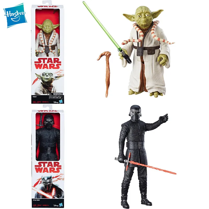 

Новые Звездные войны Hasbro: Империя наносит удары по 12-дюймовым фигурам Yoda Kylo Ren 30 см, фигурки из ПВХ и игрушек C3423 C3424