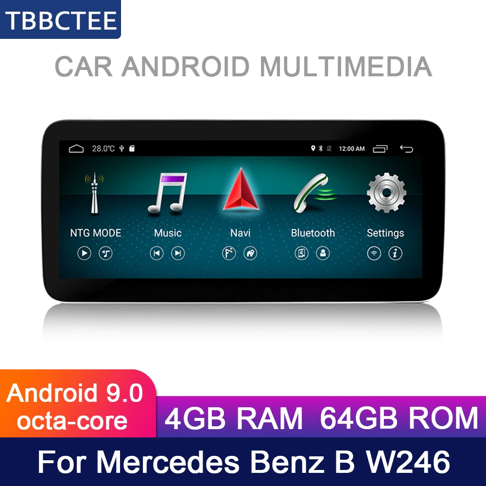 10 25 дюймов 4G + 64G Android для Mercedes Benz MB B W246 2012 ~ 2017 NTG Автомобильный мультимедийный плеер