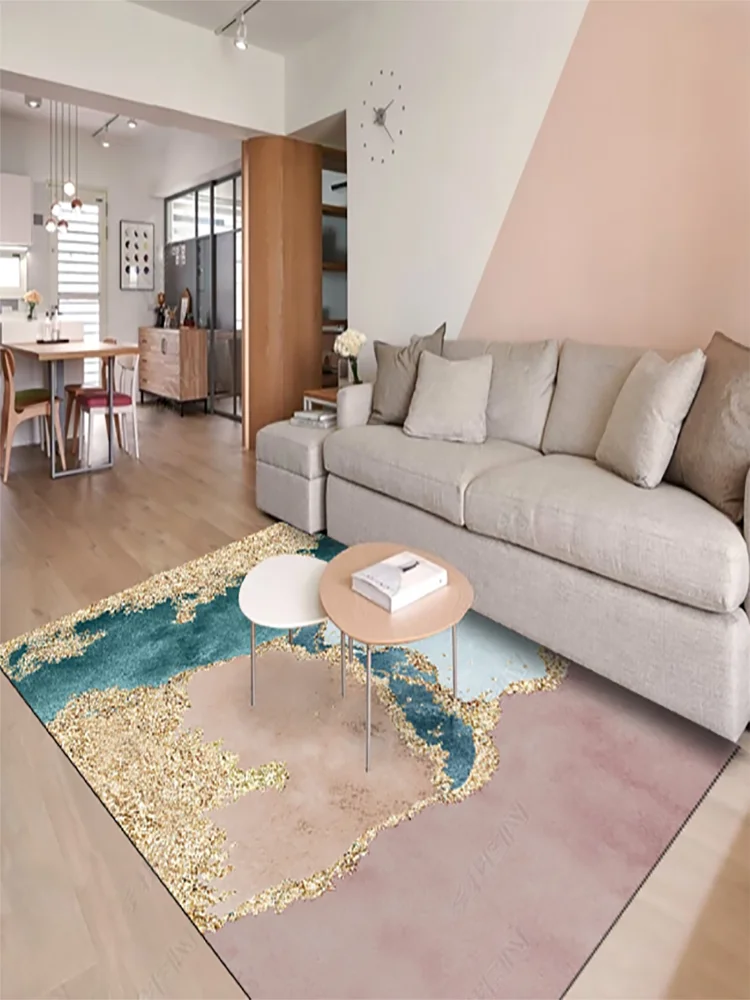 저렴한 럭셔리 북유럽 카펫 거실 침실 대형 지역 홈 그라운드 매트 소파 테이블 카펫 풀 커버 워셔블 베드 사이드 담요