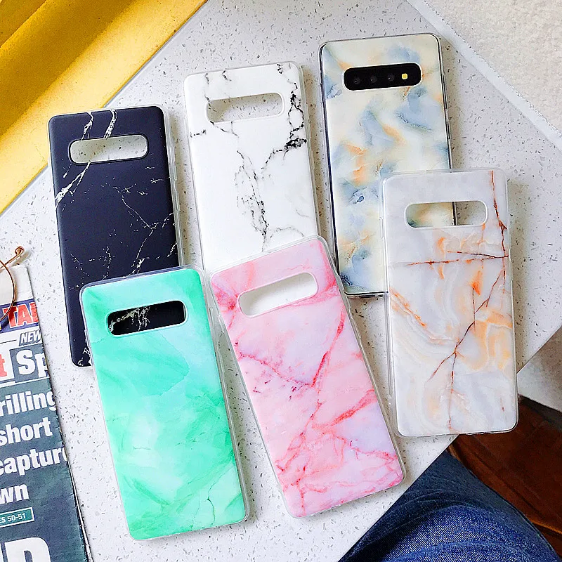Мягкий Мрамор чехол для телефона Samusng Galaxy S7 S8 S9 S10 S10E Note 8 9 10 A10 M10 A20 A30 A50 A70 A6 A7 A9 Edge рlus