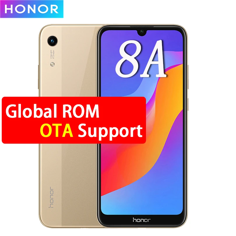 Смартфон Honor 8A 2 ГБ/3 ГБ ОЗУ 32 ГБ/64 ПЗУ на базе Android 9.0 восьмиядерный сканер лица