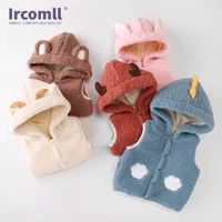 ircomll 2020 baby girl boy vest fleece plush kid outerwear spring autumn winter coats kids clothes warm hooded for 12m 4t