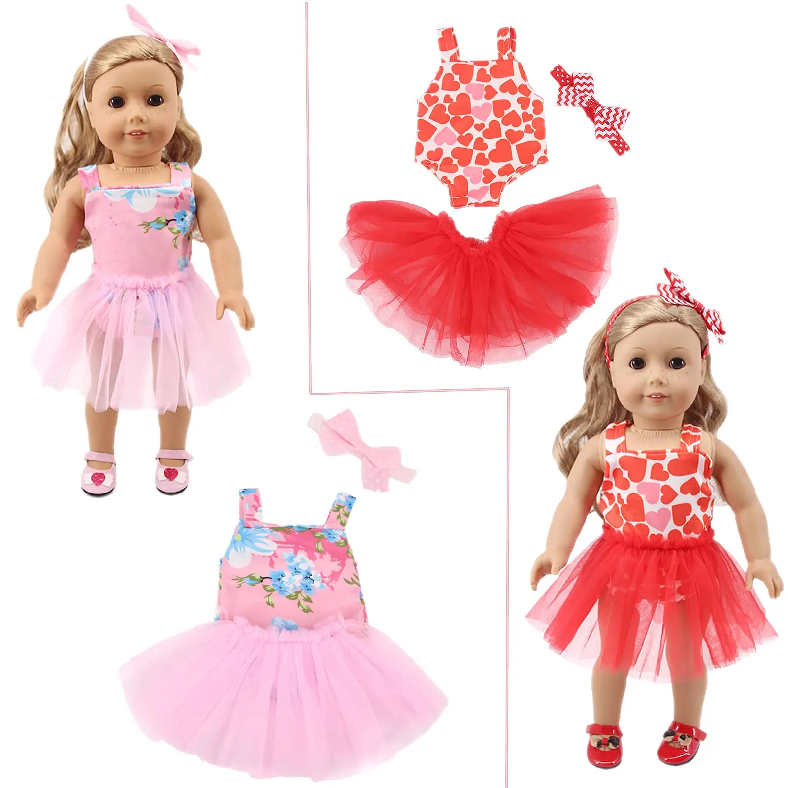 Одежда для кукол платье девочки сумка одежда 18-дюймовых американских и 43 см