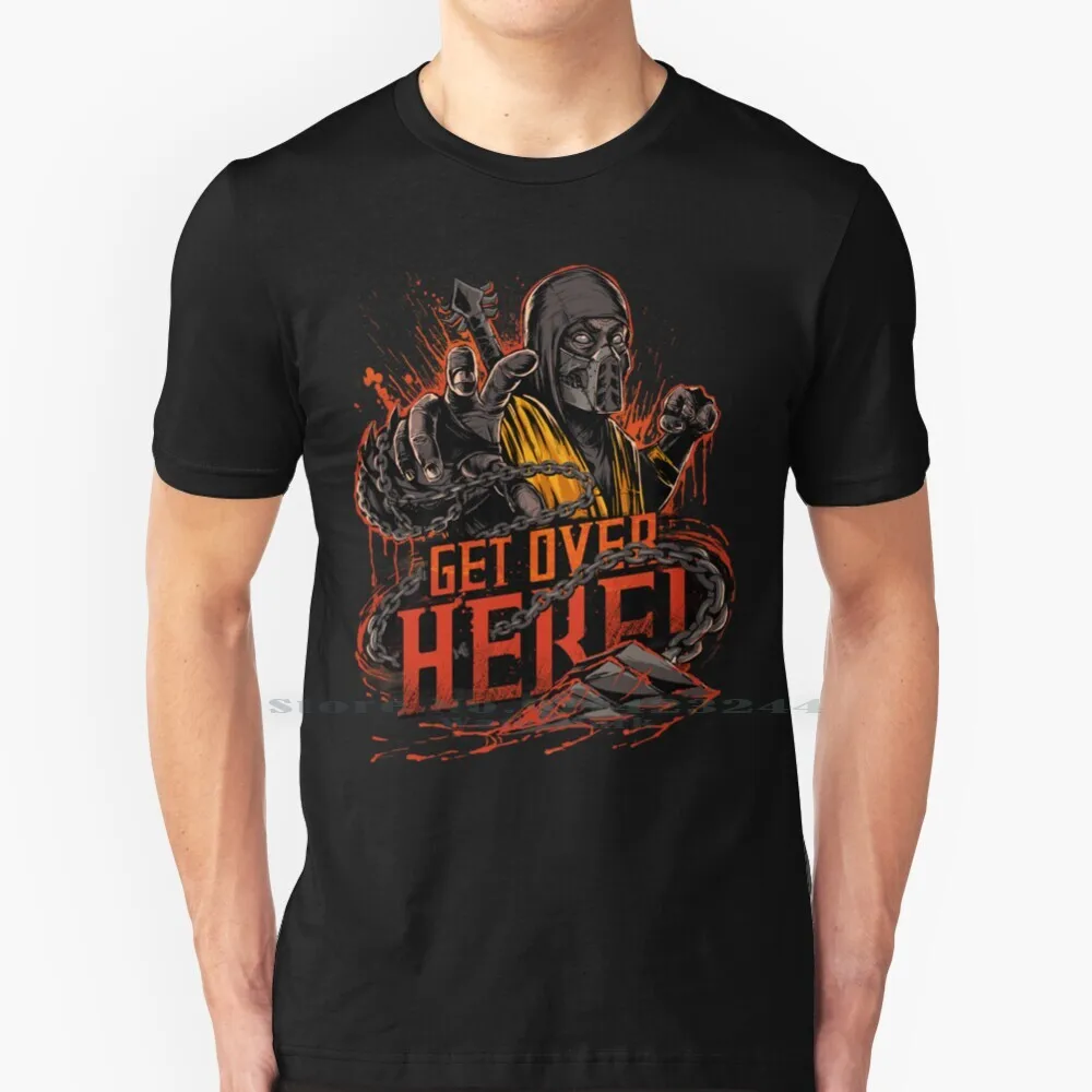 

Scorpion T Shirt Cotton 6XL Mortal Kombat Fatality Get Over Here