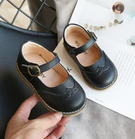 2021 new leather shoes casual girls autumn and winter children pu white shoes for children black pink large size 21 30 flatshoes