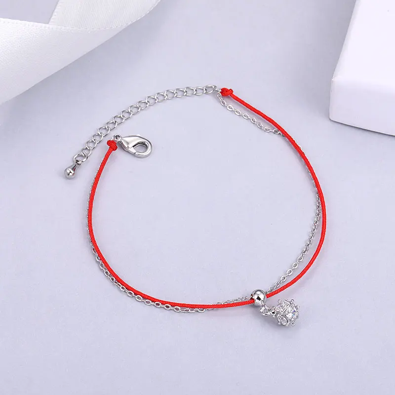MAIKALE браслеты из красной веревки для женщин красная цепочка очаровательный
