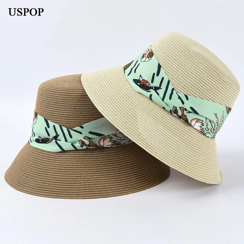 USPOP 2020 летние шапки женские дышащие мягкие солнцезащитные женская пляжная шляпа